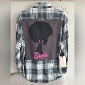 Black Barbie Button Down shirt